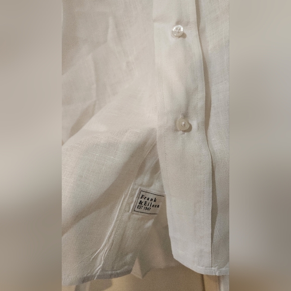 Women's Frank & Eileen Mackenzie OS White Button-down Shirt - Picture 4 of 8